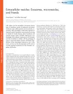 Extracellular vesicles: Exosomes, microvesicles, and friends