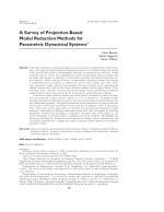 A Survey of Projection-Based Model Reduction Methods for Parametric Dynamical Systems