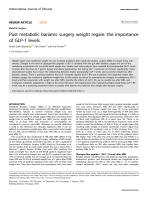Post metabolic bariatric surgery weight regain: the importance of GLP-1 levels
