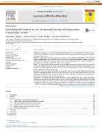 Identifying the women at risk of antenatal anxiety and depression: A systematic review