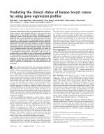 Predicting the clinical status of human breast cancer by using gene expression profiles