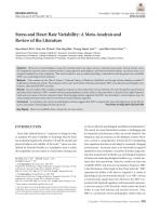 Stress and Heart Rate Variability: A Meta-Analysis and Review of the Literature