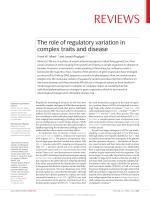 The role of regulatory variation in complex traits and disease