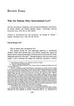 Review Essay Why Do Nations Obey International Law?