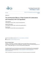 The Anti-Microbial Efficacy of Plant Essential Oil Combinations and Interactions with Food Ingredients
