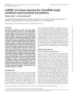 miRDB: an online resource for microRNA target prediction and functional annotations
