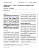 20 years of the SMART protein domain annotation resource