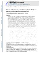 Genome-wide meta-analysis identifies new loci and functional pathways influencing Alzheimer's disease risk