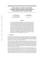 Mean teachers are better role models: Weight-averaged consistency targets improve semi-supervised deep learning results