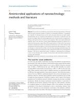 Antimicrobial applications of nanotechnology: methods and literature