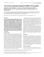 The Immune Epitope Database (IEDB): 2018 update