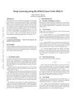 Deep Learning using Rectified Linear Units (ReLU)