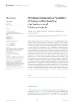 Microbial mediated remediation of heavy metals toxicity: mechanisms and future prospects