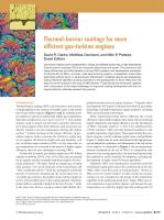 Thermal-barrier coatings for more efficient gas-turbine engines
