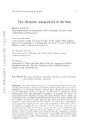 The chemical composition of the Sun