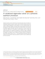 A variational eigenvalue solver on a photonic quantum processor