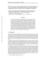 CULTURE-GEN: Revealing Global Cultural Perception in Language Models through Natural Language Prompting