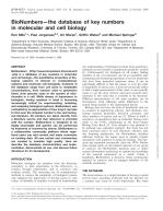 BioNumbers—the database of key numbers in molecular and cell biology