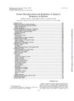Protein Phosphorylation and Regulation of Adaptive Responses in Bacteria