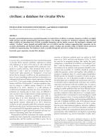 circBase: a database for circular RNAs