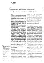 Protective effect of breast feeding against infection