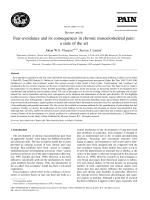 Fear-avoidance and its consequences in chronic musculoskeletal pain: a state of the art