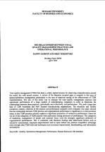 THE RELATIONSHIP BETWEEN TOTAL QUALITY MANAGEMENT PRACTICES AND OPERATIONAL PERFORMANCE
