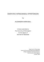 IDIOPATHIC INTRACRANIAL HYPERTENSION