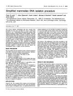 Simplified mammalian DNA isolation procedure