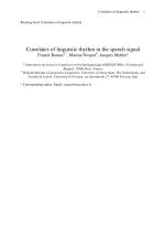 Correlates of linguistic rhythm in the speech signal