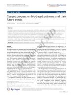 Current progress on bio-based polymers and their future trends