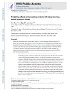 Predicting effects of noncoding variants with deep learning-based sequence model