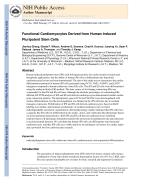 Functional Cardiomyocytes Derived from Human Induced Pluripotent Stem Cells