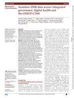 Seamless EMR data access: Integrated governance, digital health and the OMOP-CDM