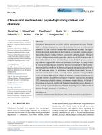 Cholesterol metabolism: physiological regulation and diseases
