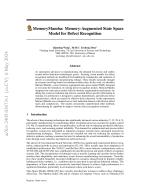 MemoryMamba: Memory-Augmented State Space Model for Defect Recognition