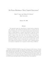 Do Firms Rebalance Their Capital Structures?