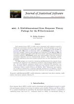 mirt: A Multidimensional Item Response Theory Package for the R Environment