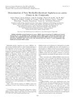 Dissemination of New Methicillin-Resistant Staphylococcus aureus Clones in the Community