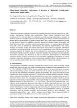 Fiber-based Wearable Electronics: A Review of Materials, Fabrication, Devices and Applications