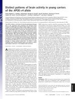 Distinct patterns of brain activity in young carriers of the APOE-ε4 allele