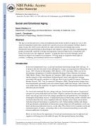 Social and Emotional Aging