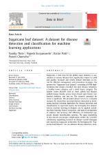 Sugarcane leaf dataset: A dataset for disease detection and classification for machine learning applications