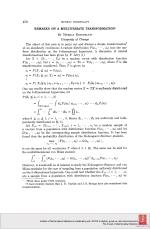 REMARKS ON A MULTIVARIATE TRANSFORMATION