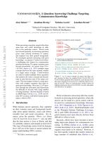 COMMONSENSEQA: A Question Answering Challenge Targeting Commonsense Knowledge
