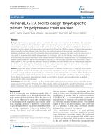 Primer-BLAST: A tool to design target-specific primers for polymerase chain reaction