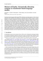 Mixture-of-Depths: Dynamically allocating compute in transformer-based language models