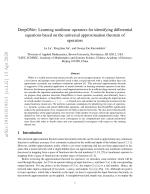 DeepONet: Learning nonlinear operators for identifying differential equations based on the universal approximation theorem of operators