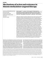 Mechanisms of action and resistance in histone methylation-targeted therapy
