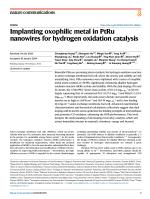 Implanting oxophilic metal in PtRu nanowires for hydrogen oxidation catalysis